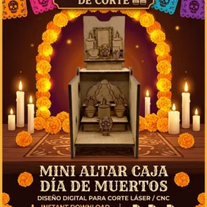 Mini altar caja de dia de muertos para corte láser