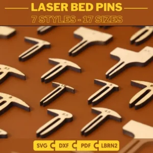 Pasadores de nido de abeja para cama láser, clavijas para bandeja