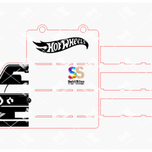 Exhibidor Hot Wheels Volkswagen para Corte Láser