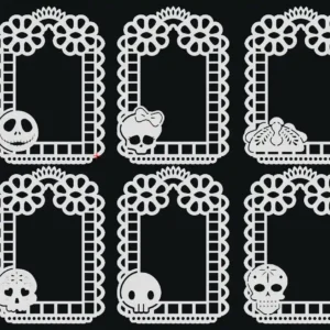 Porta retratos dia de muertos de 22cm para Corte Láser